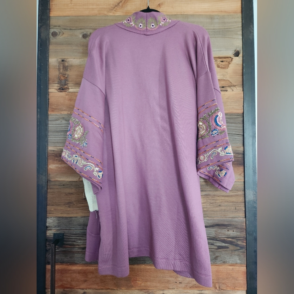 NWT ARATTA JULIETTE EMBELLISHED FRENCH TERRY KIMONO JACKET - Picture 13 of 13